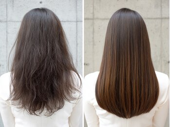 パッション 長町南店(PASSION)の写真/【縮毛矯正で髪質改善】お客様の髪質・理想に合わせて薬剤を選択☆憧れの美髪ストレートに!!《長町南》