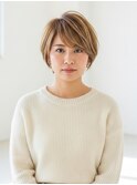白髪ぼかしハイライトショート/ボブ/白髪ぼかし/白髪染め