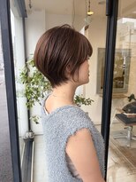 ハロウ&nbsp;岡山ショート髪質改善オリーブグレージュ透明感カラー