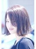 【切りっぱなしボブ】×【ブルージュ】