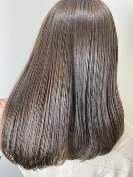 シェノン 梅田(CHAINON) 小顔カット×酸性縮毛矯正×ミルクティーベージュ