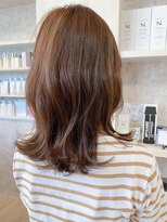 キャアリー(Caary)&nbsp;福山市美容室Caary人気 青みベージュツヤ感セミディ