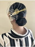 卒業式アレンジ/水引アレンジ/金箔/銀箔/袴