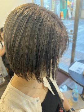 ヘアーアンドビューティジョウ(hair&beauty JOU) くすみカラーグレージュ×ボブ