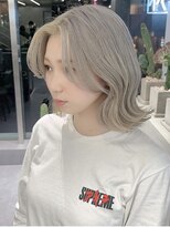 ファイブバイジエクト 堀江(FIVE by The Ect)&nbsp;顔まわり小顔カット×ホワイトベージュ×エギョモリ韓国風☆16