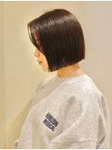 【赤津美奈】ボブ　前髪なし　ダークブラウン