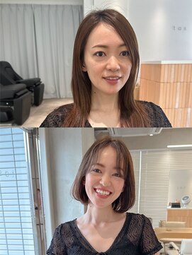 タス(tas) tas似合わせカット before&after 【ひし形大人ボブ】