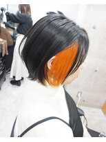 ヘアテリア リュウ 大塚(hair teria ryu) イヤリングカラー/オレンジ/ウルフボブ/大塚