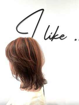 アイライク 南流山(I like...) ミディアムウルフ×アンブレラカラー☆【南流山】