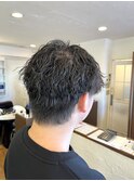 くるくるとはねない縦落ちパーマ