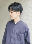 ３０代大人センターパートワンカールシャドウパーマ/前髪パーマ