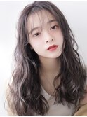 フェイスレイヤーバウンシーカール透明感インナーグレージュ