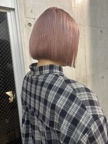 ラニヘアサロン(lani hair salon)&nbsp;ピンクベージュ/ミルクティー/ボブ/暖色系カラー
