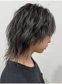 メンズジェンダーレスウルフミディアムウルフブリーチ