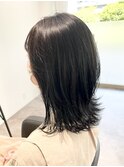 レイヤーカット/外ハネボブ/シースルーバング