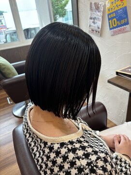 エメバイサワ(Aimer by sawa) 20代30代40代前下がりナチュラルボブ