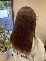 マイ ヘア デザイン 岡崎(MY hair design) ツヤ髪ストレートセミロング*オリーブベージュ*大人可愛い20代