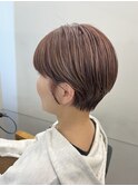 ピンクベージュ/ショート