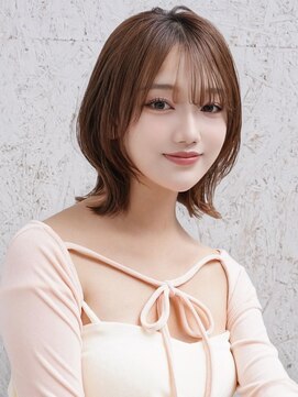 アグ ヘアー ルート 錦糸町店(Agu hair root) 《Agu hair》ピンクブラウンボブ×numberA.ベースケアミルク