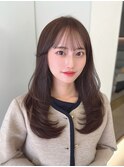 カットカラー、顔まわり、レイヤーカット