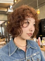 ナループロアオハナ(Nalu pu loa ohana)&nbsp;ボブパーマ/ミニボブ/クリープパーマ/オレンジブラウン