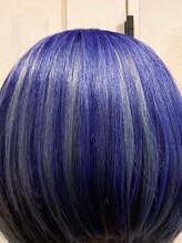 ヘアーリゾートガーデン 南林間店(Hair Resort Garden) パープルと水色のギャラクシーカラー/アンブレラカラー