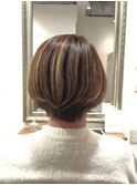 50代60代70代/グラボブ/ハイトーン/白髪ぼかしハイライト
