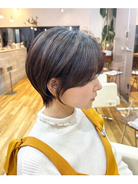 ナンバー 博多(Number) 大人可愛い30代40代50代前下がりショートボブ丸みショート