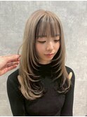 ミディアムレイヤーアンブレラカラー