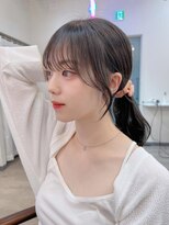 hyon myon/RISEbyREVO 綾瀬店【ヒョンミョン】&nbsp;ハッシュカット/デザインカラー/グレージュ[綾瀬駅/韓国ヘア]