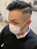 ヘアーワークス ヘルム 渋谷店(HAIR WORKS HELM)&nbsp;［HELM渋谷］アップバング束感ツーブロックマッシュ波巻き5