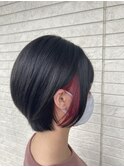 インナーカラー柔らかナチュラルボブ