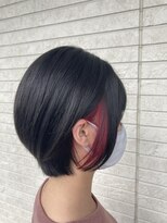 フラッシュ 高蔵寺店&nbsp;インナーカラー柔らかナチュラルボブ