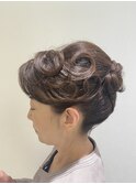 ヘアセット　ヘアアレンジ　アップセット