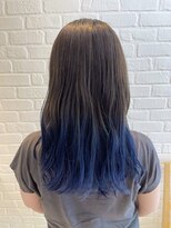 デイジー インデックスヘア 大島店(DAISY index hair) 韓国アイドル風 ブルー　ネイビー　グラデーションカラー
