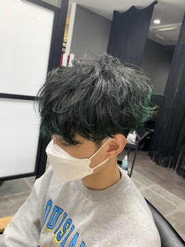 バダス(Badass) メンズバレイヤージュ、グリーンカラー