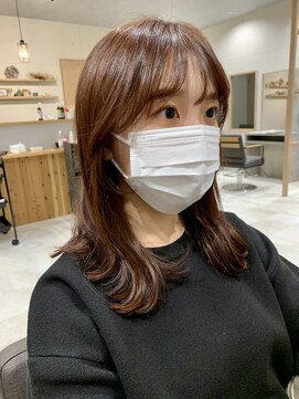 ロイ(ROY) オレンジベージュでこなれ感【千葉駅美容室ROY高橋宏太郎】