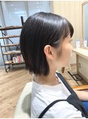 耳かけショート×ボブ×ばっさり×アイロン仕上げ×もち良い