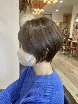 フェイバー 警固店(FAVOR) 艶感ショートボブ　パーソナルカラー診断/ショート/丸みショート