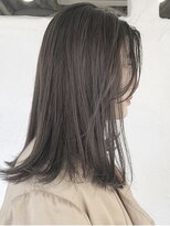 フレイムスヘアデザイン(FRAMES hair design) 外ハネセミロング×透け感グレージュカラー