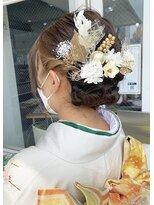 ラボヌールヘアー 札幌店(La Bonheur hair etoile) 【お着物ヘアアレンジ】ゆるめアップスタイル