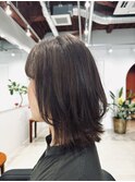 ワンレングス+レイヤー