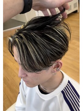 ビカム 名駅(become) ハイライトセンターパートメンズマッシュ