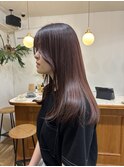 ナチュラルだけど色味のあるカラー/レッドブラウン/艶カラー