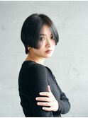 髪質改善＊黒髪ワンレンマッシュショート＊美髪【Zina三田】