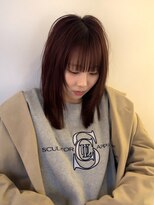 ジアン テラス(GIEN TERRASSE)&nbsp;#顔周りレイヤー#ナチュラルレイヤー#ワインレッド/岸本 理希