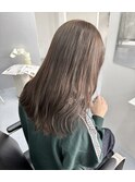 グレージュ  ブリーチなしwカラー