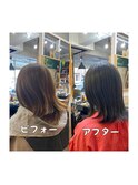 #暗髪 #外ハネ #伸ばし中ヘア