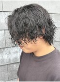 メンズマッシュパーマ波巻きスパイラルパーマニュアンスパーマ