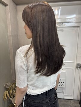 ファビ 渋谷(Fab) くびれヘア/暗めカラー/アプリコットオレンジ/縮毛矯正